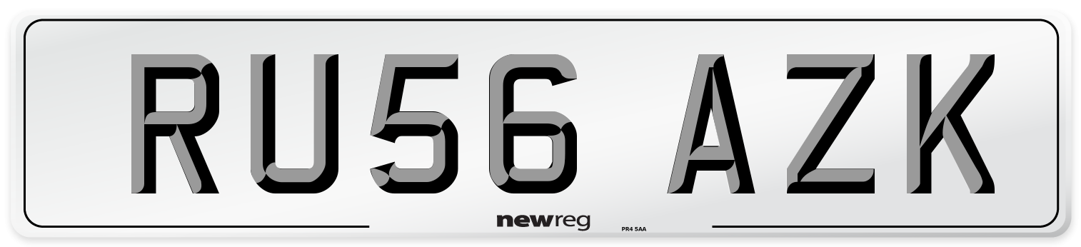 RU56 AZK Number Plate from New Reg